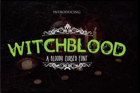 Cursive font & handwriting text generator. Witchblood - Bloody Cursed Font - Witch Font Spooky Font ...