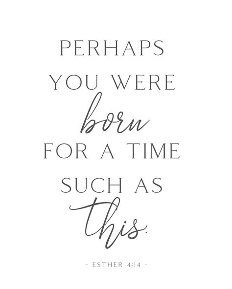 Perhaps You Were Born For A Time Such As This Esther 4 14 Etsy