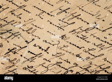 Vintage Handwriting Manuscript Grunge Paper Background Stock Photo