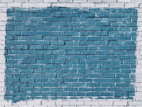 Gray Concrete Bricks Painted In Blue Hd Wallpaper Peakpx