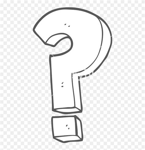 Question Mark Clipart Black And White Freehand Drawn Line Art Hd Png