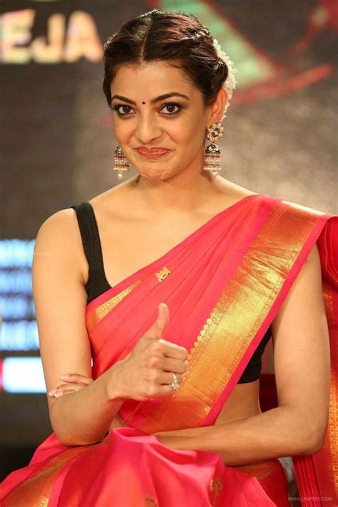 Latest Images For Traditional Saree Kajal Agarwal In Saree Navel