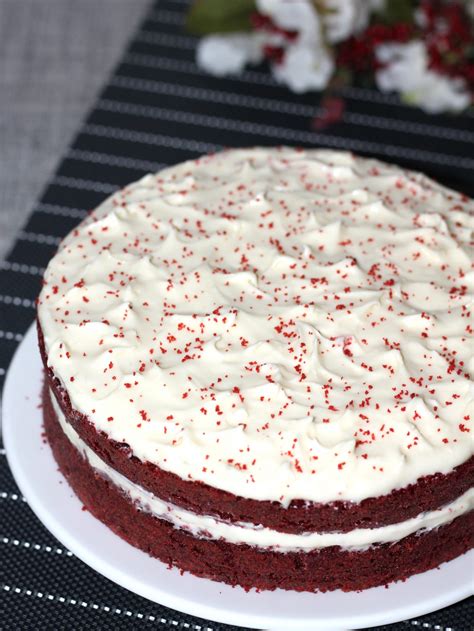 Naked Red Velvet Cake With Cream Cheese Frosting Snazzy Cuisine