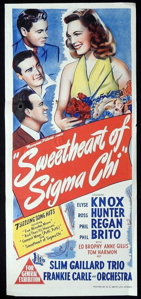 Sweetheart Of Sigma Chi Original Daybill Movie Poster Elyse Knox Ross