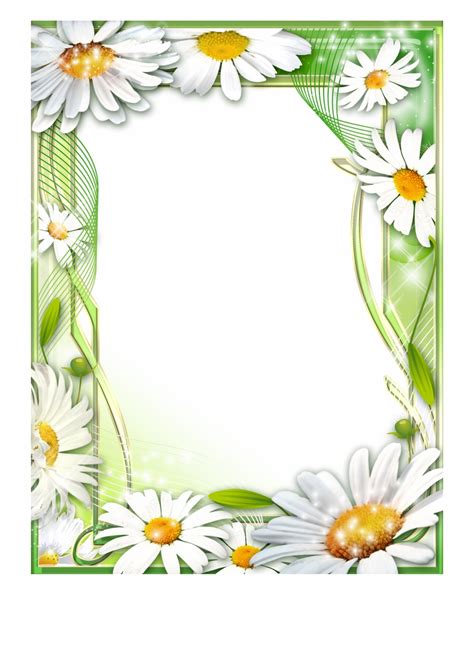 Suma complementos que le pongan color. Marco De Foto Con Flores Blancas - Hojas Decoradas Tinkerbell | Transparent PNG Download ...