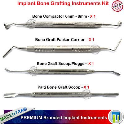 X Bone Graft Packer Set Dental Grafting Plugger Bone Palti Scoop