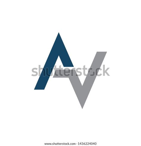 Initial Av Logo Design Vector Illustration Stock Vector Royalty Free