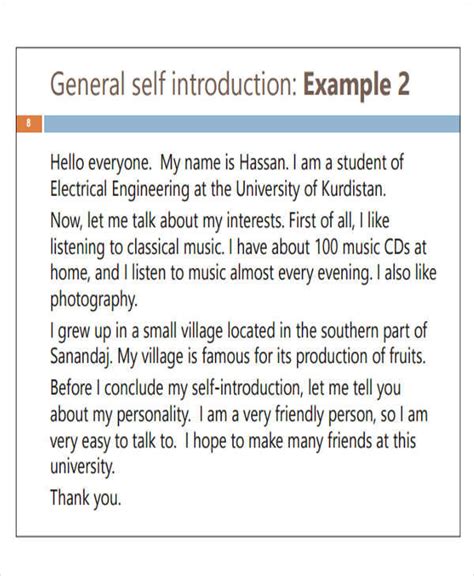 How To Write Self Introduction Speech