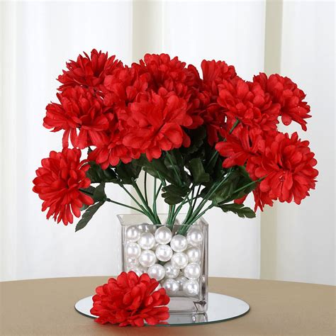 84 silk chrysanthemum red silk flowers factory