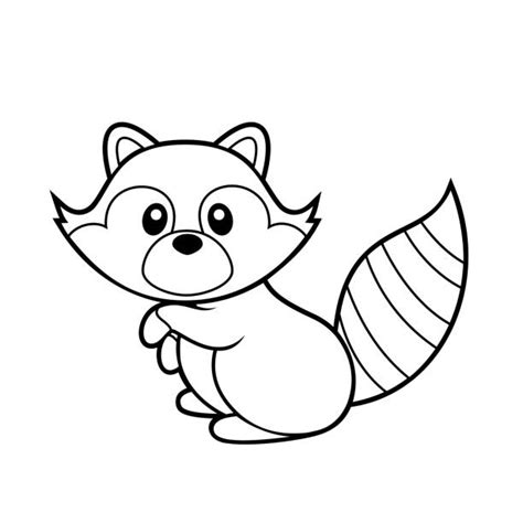 Coloring book of forest wild animals for kids. Raccoon In Trash Can Illustrations, Royalty-Free Vector ...