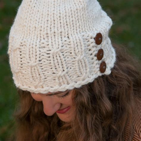Loom Knit Hat Pattern, Meadowlands Staggered Cable Hat PATTERN, Bulky | This Moment is Good