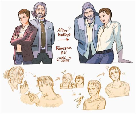 Detroit Become Human Dbh Connor And Hank Au Detroit Become Human Game Detroit Being Human