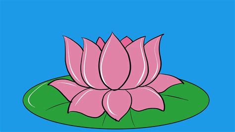 How To Draw A Lotus Flower For Kids