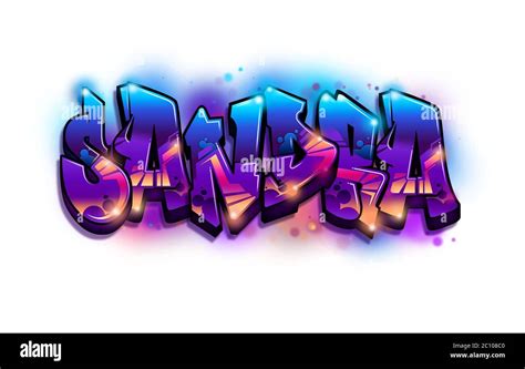Sandra Name Text Graffiti Word Design Stock Photo Alamy