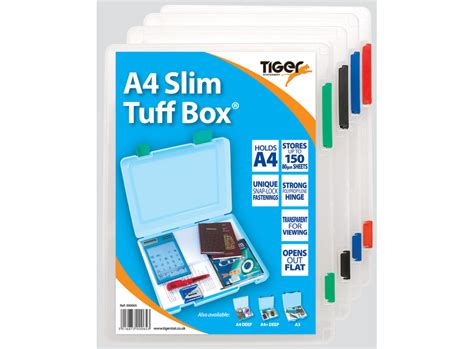 Tiger A4 Slim Tuff Box Assorted Colours