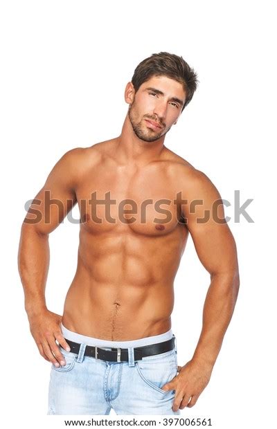 Young Man Muscular Naked Torso Isolated ภาพสตอก 397006561 Shutterstock