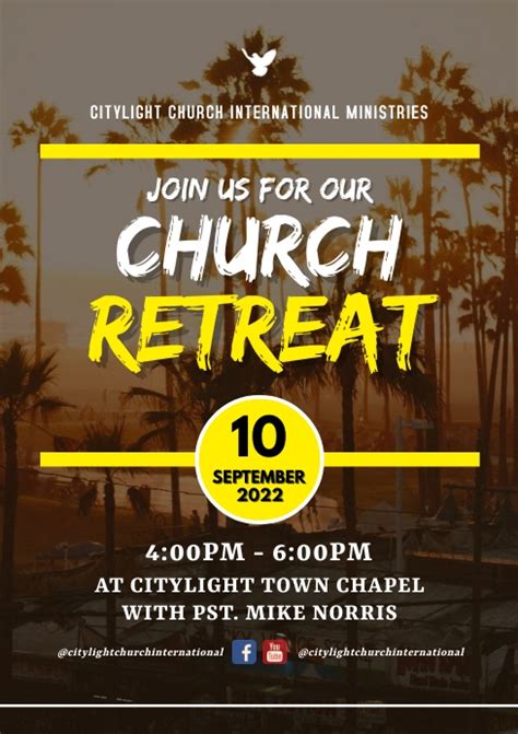 Copy Of Church Retreat Flyer Template Postermywall