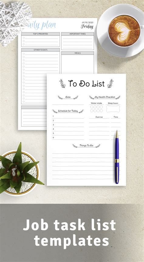 job task list templates