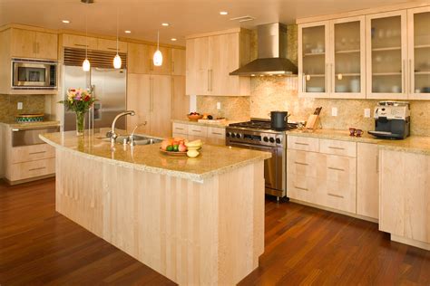 Kitchen Cabinets Contemporary Maple Quartersawn Av Flooring