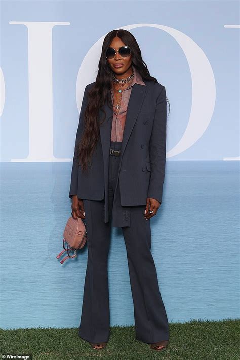 Naomi Campbell Cuts A Stylish Figure In A Chic Suit At The Dior Show