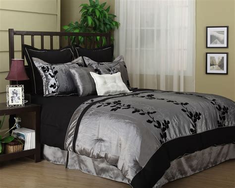 Shop for silver comforter sets at bed bath & beyond. silver comforter | Wendy Silver Black 7 Piece Comforter ...
