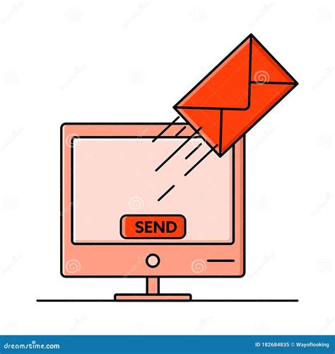 Email Illustration Sending Email Concept Flat Design Email Marketing