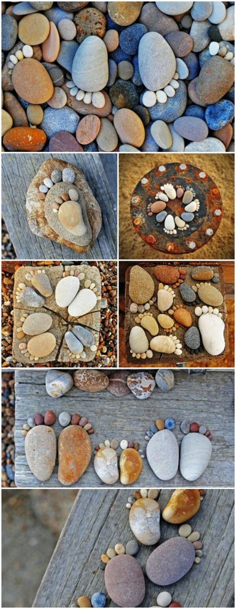 Many Different Pictures Of Rocks And Stones On The Ground