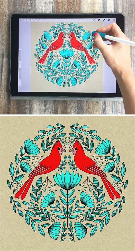 Folk Art Style Illustrations On Your Ipad In Procreate Learn Three