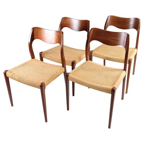Set Of 4 Dining Chairs Model 82 Designed By No Møller From The