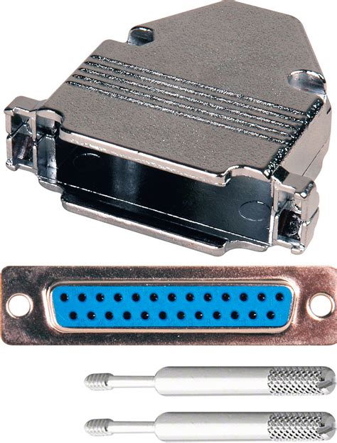 25 Pin Hd Female D Sub Connector With Metal Hood Dj25b And Dz25b