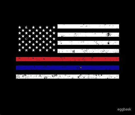 Thin Blue Red Line Flag Travel Mugs By Eggbask Redbubble