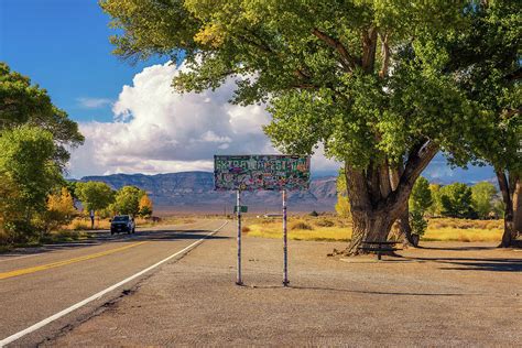 Road Sign For The Extraterrestrial Highway In Nevada Photograph By