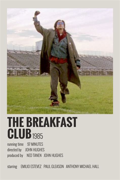alternative minimalist movie show polaroid poster the breakfast club artofit