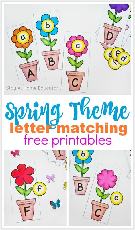 A Fun Alphabet Spring Themed Printable Set Homeschool Preschool