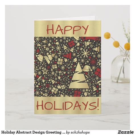 Holiday Abstract Design Greeting Card Beautiful