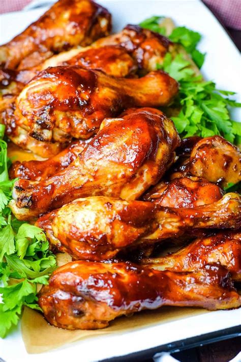 Place chicken drumsticks in a single layer on a baking tray and bake for 40 minutes. Oven Baked BBQ Chicken Drumsticks | Soulfully Made