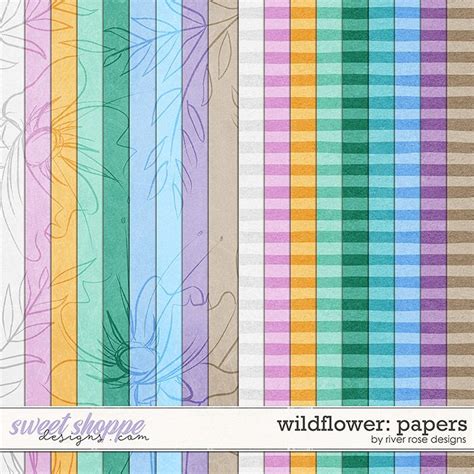 Wildflower Papers By River Rose Designs Scrapbook Background Paper