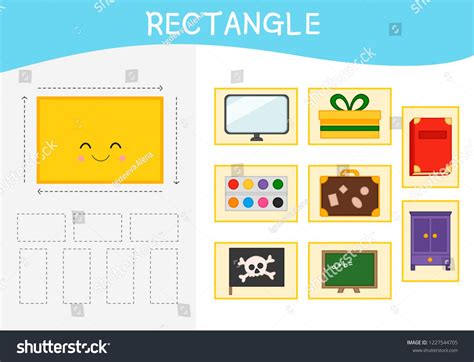 Nice Rectangle Objects For Kids Big Small Worksheet