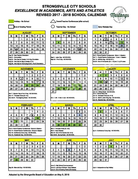 Strongsville City Schools Calendar Academy Calendar 2022