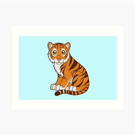 Chibi Tiger Art Print By Shadow Wing456 Redbubble