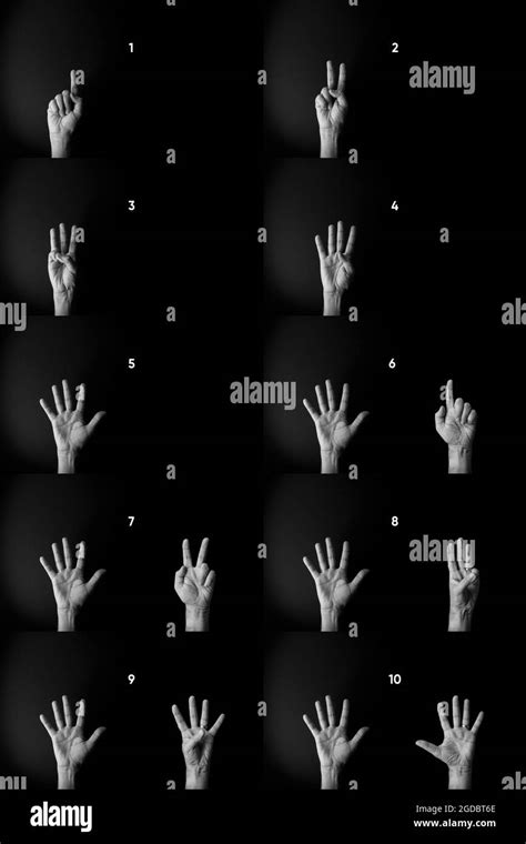 Dramatic Black And White Image Of Male Hands Demonstrating Sign