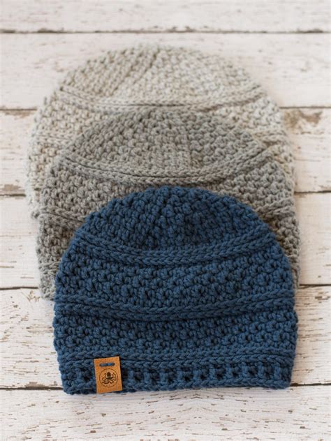 Simple Seed Stitch Beanie Crochet Hat Pattern For Men Women And Kids