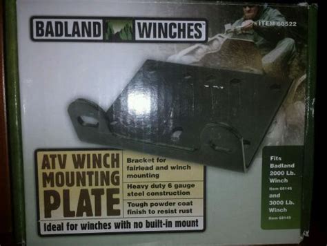 Buy Badland Winches Mounting Plate For 2000lb And 3000lb Winch In Daly