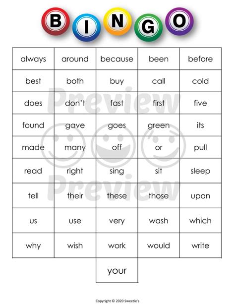 Sight Words Bingo Second Grade Made By Teachers