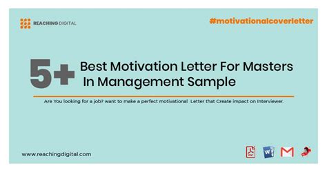 Best Motivation Letter For Masters In Management 5 Samples