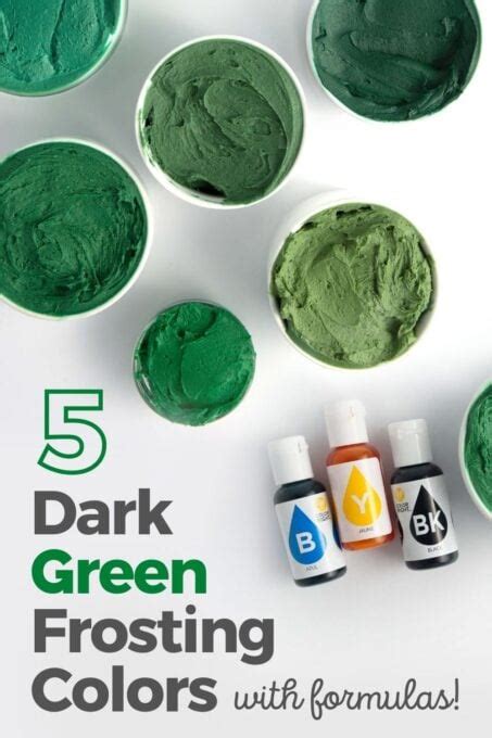 How To Make Dark Green Icing 5 Shades Design Eat Repeat