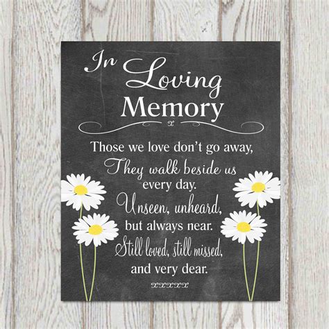 In Loving Memory Printable