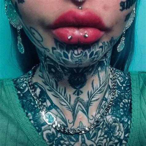tattoo model shows off new piercings after covering 98 of her body with ink daily star