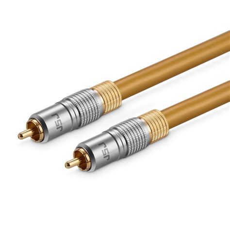 jsj 5 meters luxury hifi subwoofer rca male to male coaxial digital audio video cable 75ohm in