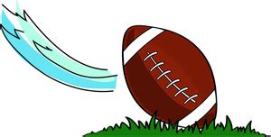 All images found here are believed to be in the public domain. Football Clipart Image - A football landing in the grass of a football field